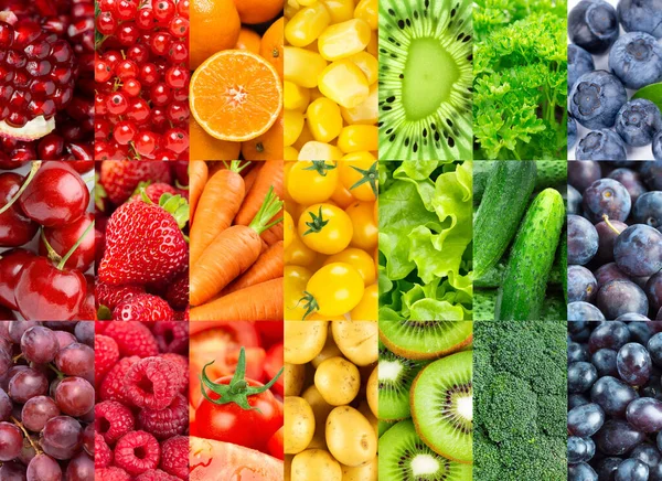 Background Fruits Vegetables Berries Fresh Food — Stock Photo, Image