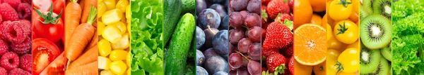 Fondo Frutas Verduras Bayas Comida Fresca Alimento Saludable — Foto de Stock