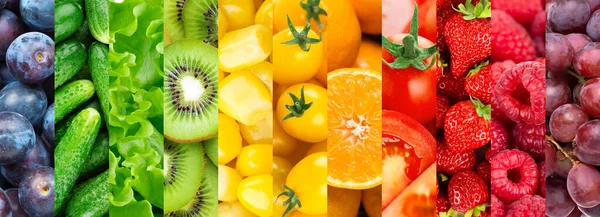 Fruits Vegetables Fresh Food Background — Stock Photo, Image