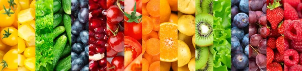 Contexte Des Fruits Légumes Aliments Frais Couleur — Photo