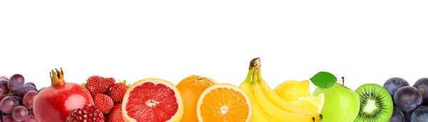 Frutas Colagem Frutas Mistas Conceito Alimentar — Fotografia de Stock