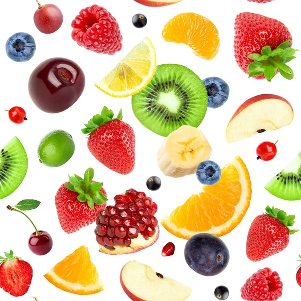 Frutas Mistas Frutas Sem Costura Padrão Fundo Das Frutas — Fotografia de Stock