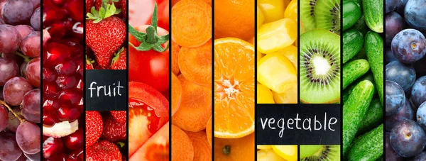 果物や野菜の背景 新鮮な食べ物だ 健康食品 — ストック写真