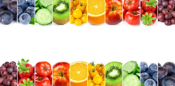 Collage Fruits Vegetables Berries Fresh Food Healthy Food Royalty Free Stock Photos