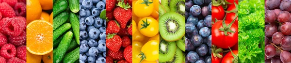 Owoce Warzywa Kontekst Świeże Jedzenie Zdrowa Żywność — Zdjęcie stockowe