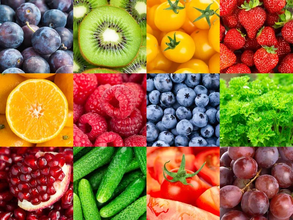 Background Fruits Vegetables Berries Fresh Food Healthy Food Vitamins — Stock Photo, Image