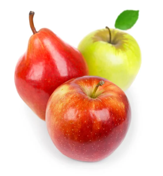 Elma ve armut portre — Stok fotoğraf