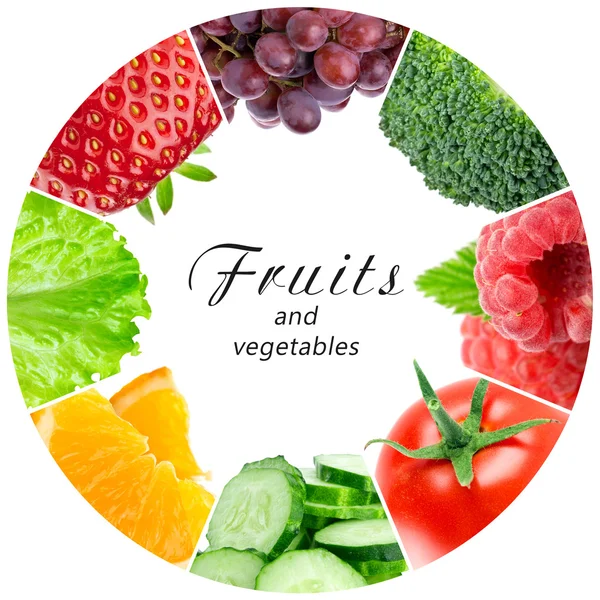 Fresh fruits and vegetables — Stock Photo, Image