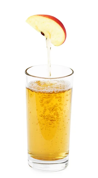 Glas av äppeljuice — Stockfoto