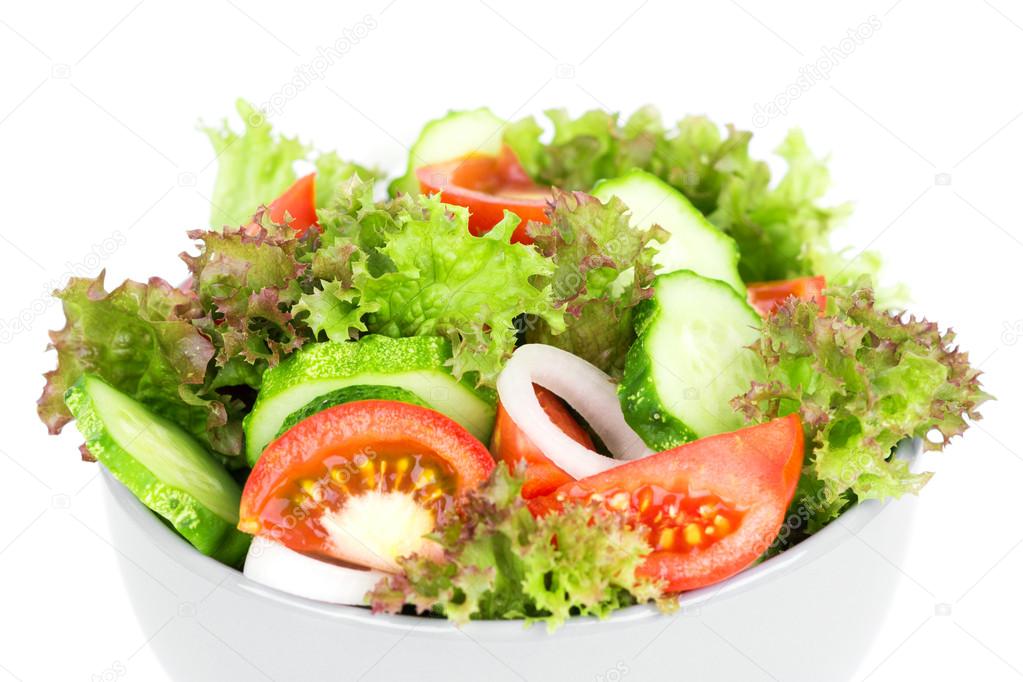 Fresh vegetable salad closeup