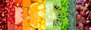 Farklı meyve ve sebze ile toplama