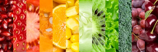 Coleta com diferentes frutas e legumes Imagens De Bancos De Imagens