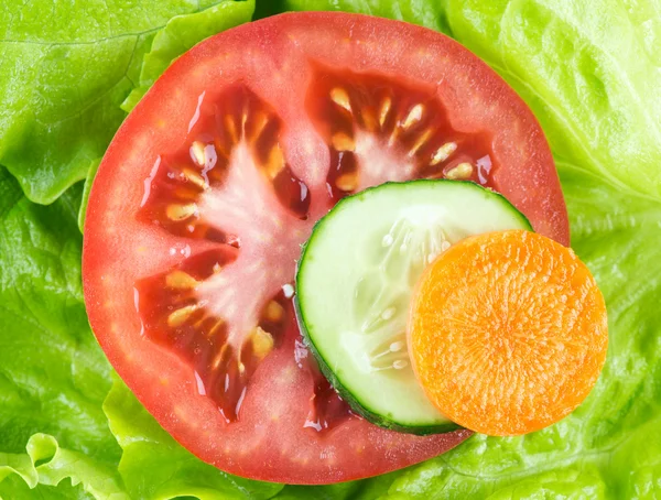 Vegetable sliced background — Stock Photo, Image