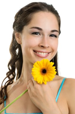 genç gülümseyen güzel kadın 