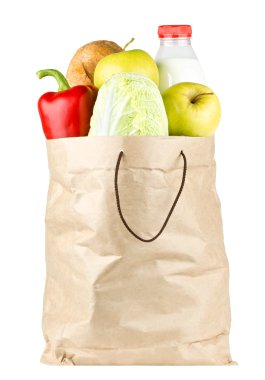 kağıt torba gıda ve sebze ile