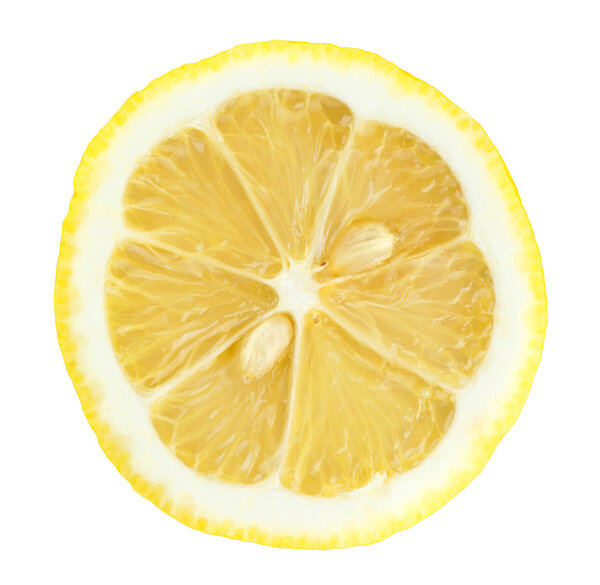 Slice of lemon closeup