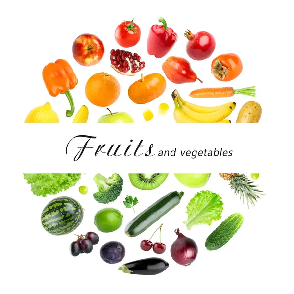 Collection of fruits and vegetables — Stock Photo, Image