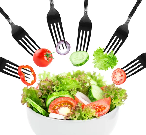 Verse salade in kom — Stockfoto