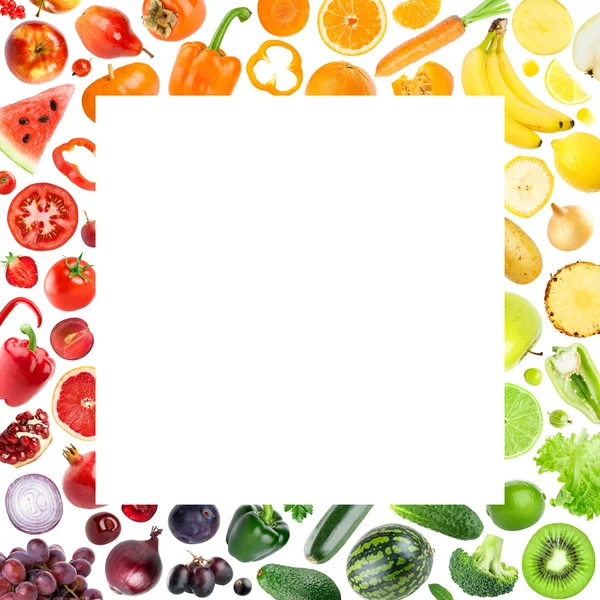 Collection of fruits and vegetables — Stock Photo, Image