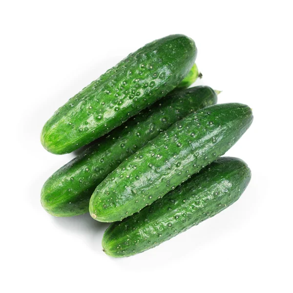 Okurky čerstvé zelené — Stock fotografie