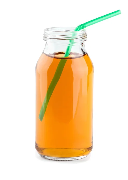 Frukt juice glasflaska — Stockfoto