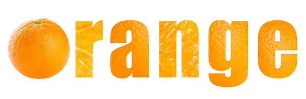 Palavra laranja — Fotografia de Stock