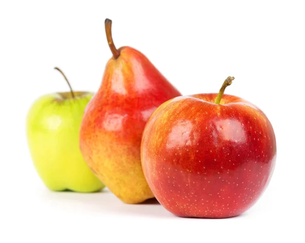 Apple and pear closeup — Stock Photo, Image