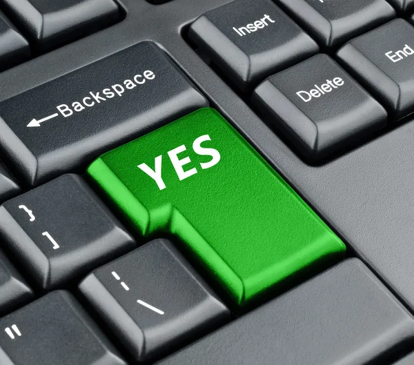 Keyboard yes button — Stock Photo, Image