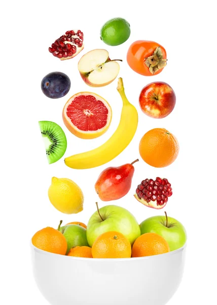 Vallende verse kleur vruchten — Stockfoto