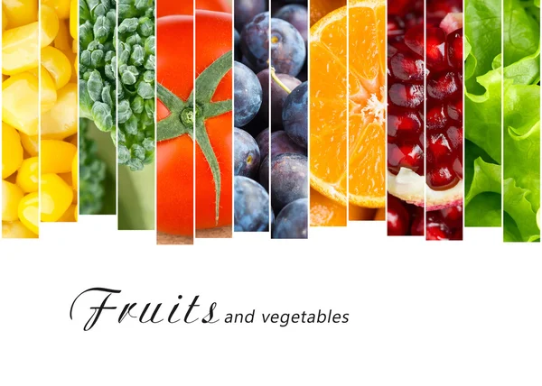 Fresh fruits and vegetables — Stock Photo, Image