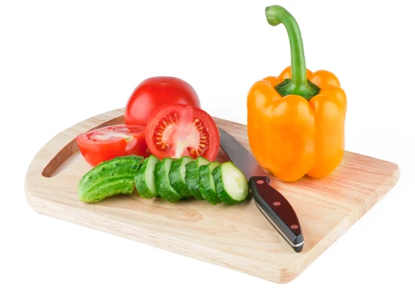 Vegetables on cutting board — Stock Photo, Image