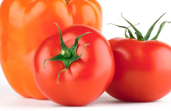 Tomatoes and pepper — Stock Photo, Image