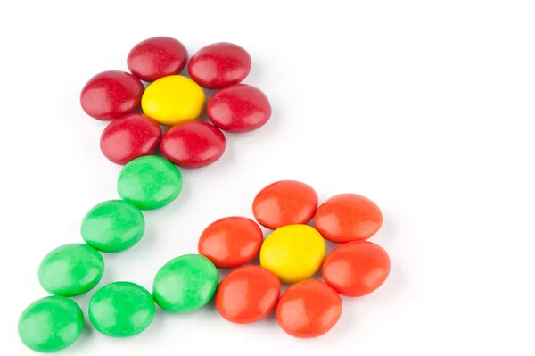 Flowers of colorful candy — Stock Photo, Image