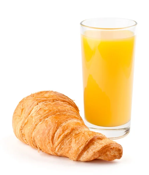 Croissant y jugo — Foto de Stock