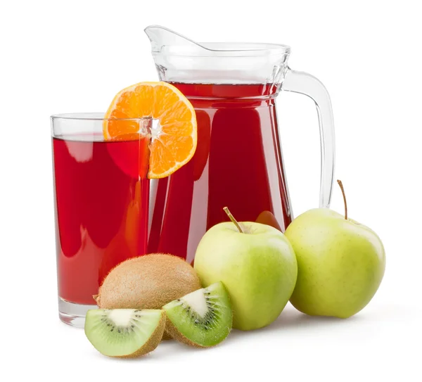 Juice och frukt — Stockfoto