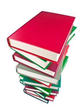 Renk kitap yığını