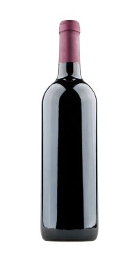 Bir şişe kırmızı şarap.