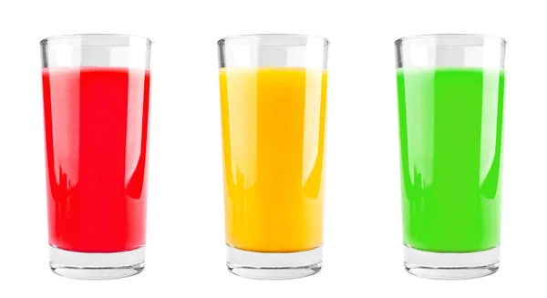 Trzy szklanki soku — Zdjęcie stockowe