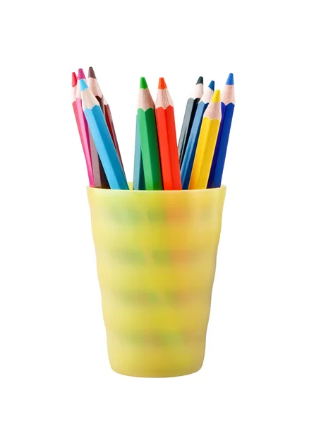 Mug with pencils — Stock Photo, Image