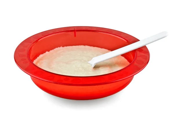 Porridge pour bébé sur assiette — Photo