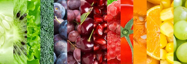 Gyümölcs és zöldség háttér Stock Kép