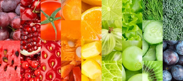 Color fruits, berries and vegetables — Stock Photo, Image