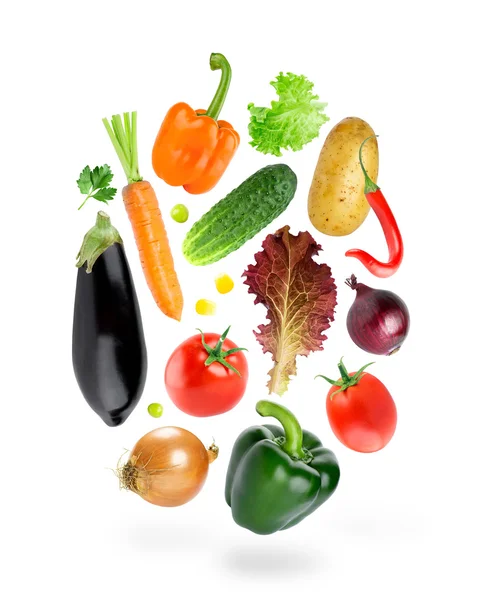 Chute légumes de couleur fraîche — Photo