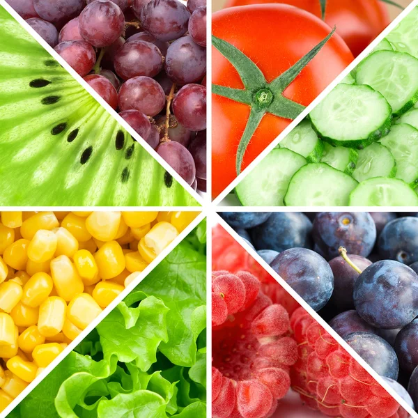 Fruits, berries and vegetables — Stock Photo, Image