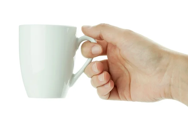 Hand with cup — Stock Photo, Image