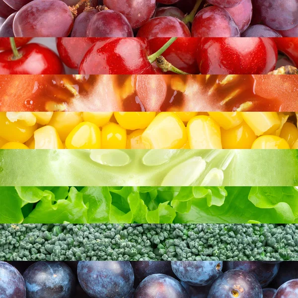Фрукти, ягоди та овочі — стокове фото