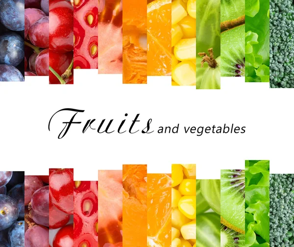 Свежие фрукты и овощи — стоковое фото