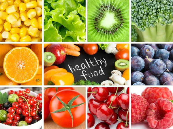 Zdrowy świeży kolor tła żywności — Zdjęcie stockowe