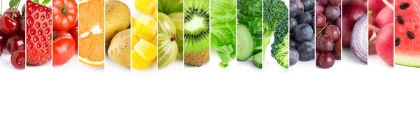 Friss színes gyümölcsök és zöldségek — Stock Fotó