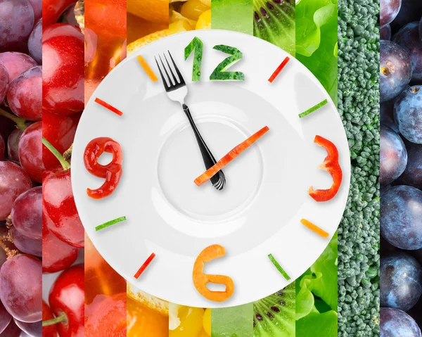 Food clock — Stock Photo, Image